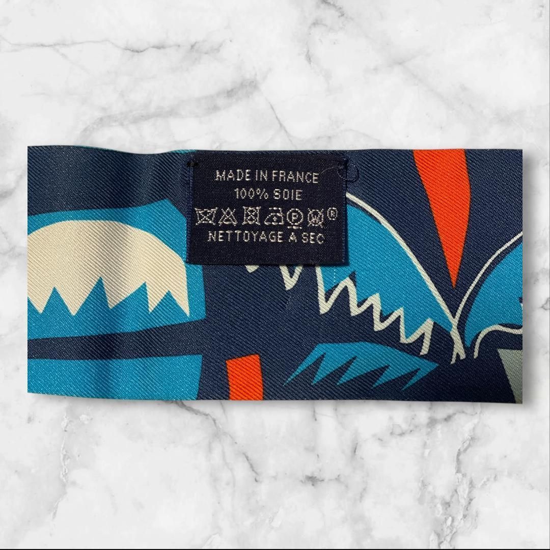 エルメス ツィリー　スカーフ 幾何学模様 ✨HERMESエルメスツイリー✨カラフル幾何学模様スカーフ Hermes