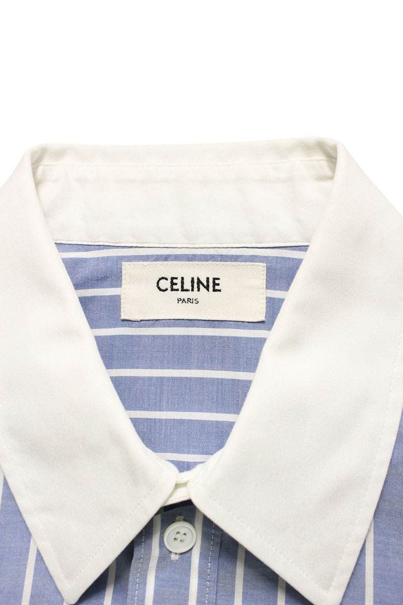セリーヌ 22SS 2C795032N トリオンフ刺繍クロップドストライプ長袖