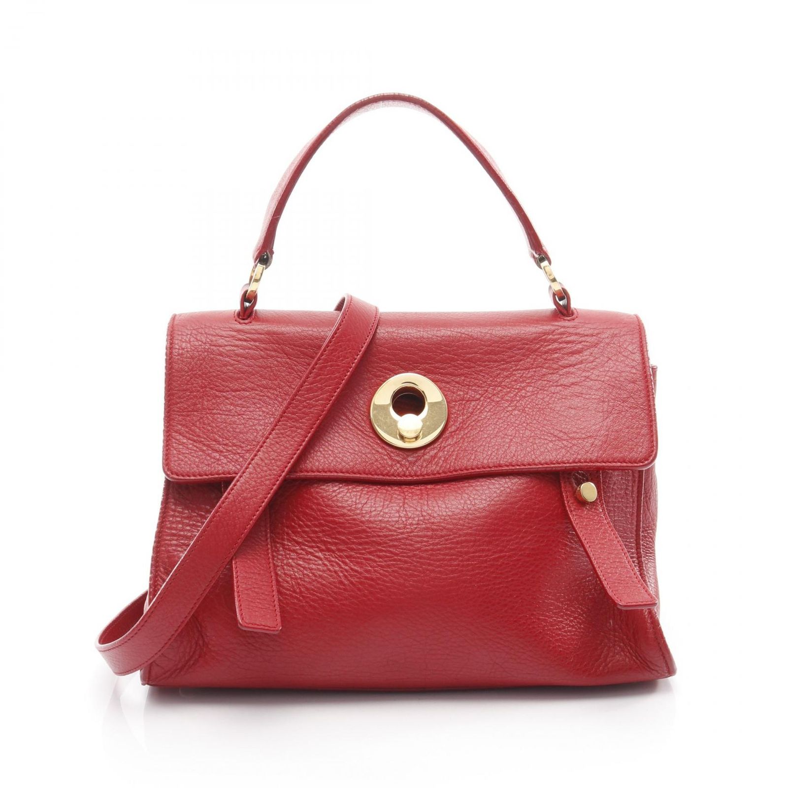 サンローランパリ SAINT LAURENT PARIS ミューズトゥバッグ ハンドバッグ バッグ レザー レディース レッド系 【中古】 サンローランパリ SAINT LAURENT PARIS ハンドバッグ ミューズトゥ