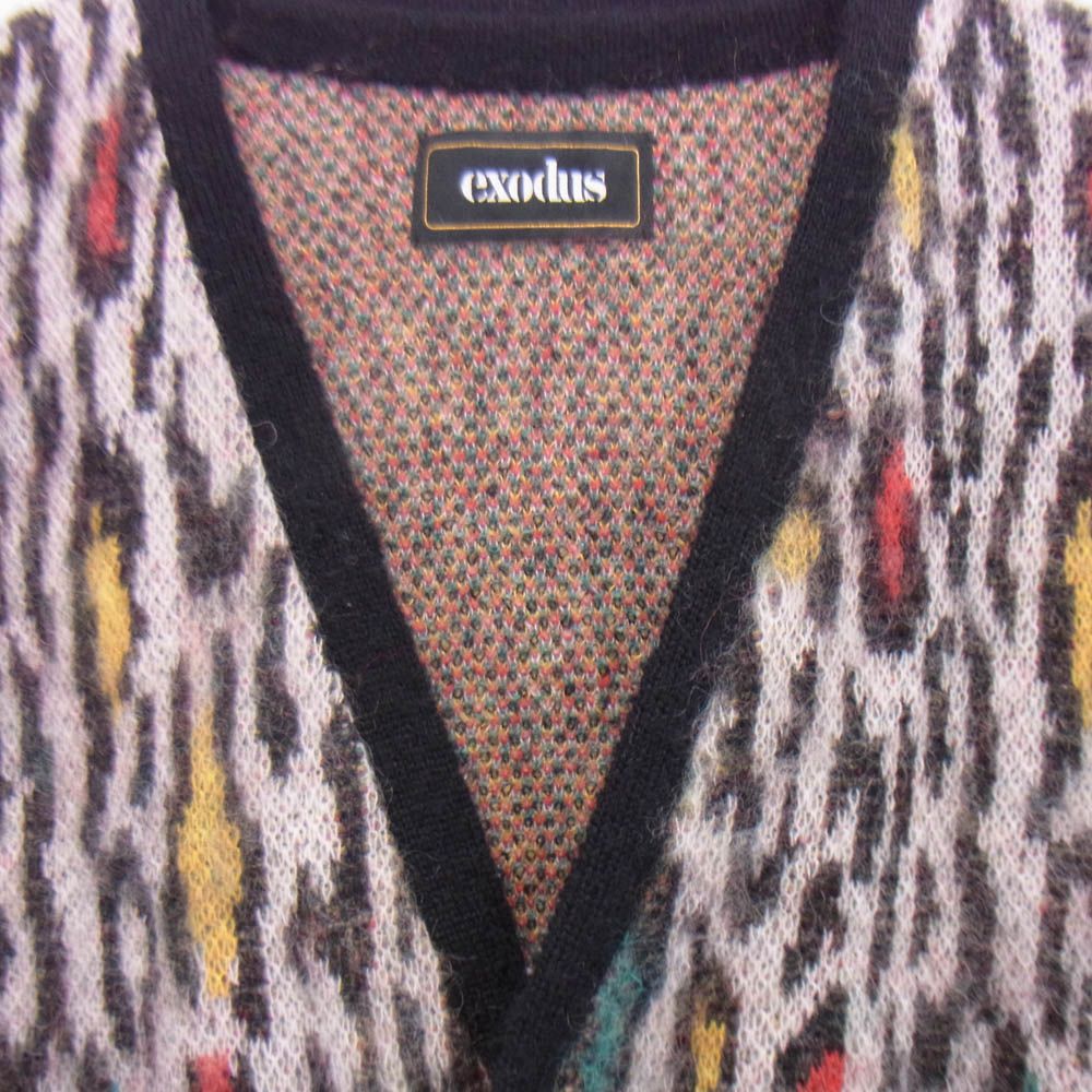 エクソダス exodus 23AW-EX-KN-01 レオパード モヘア カーディガン