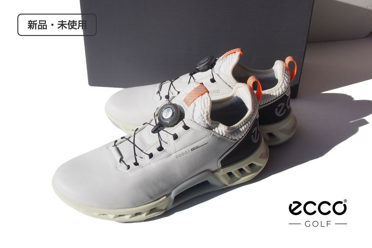 未使用品 ecco エコー ゴルフシューズ BIOM C4 BOA ホワイト ecco（エコー） （メンズ）ゴルフシューズ GOLF BIOM C4 SHOE BOA ボア
