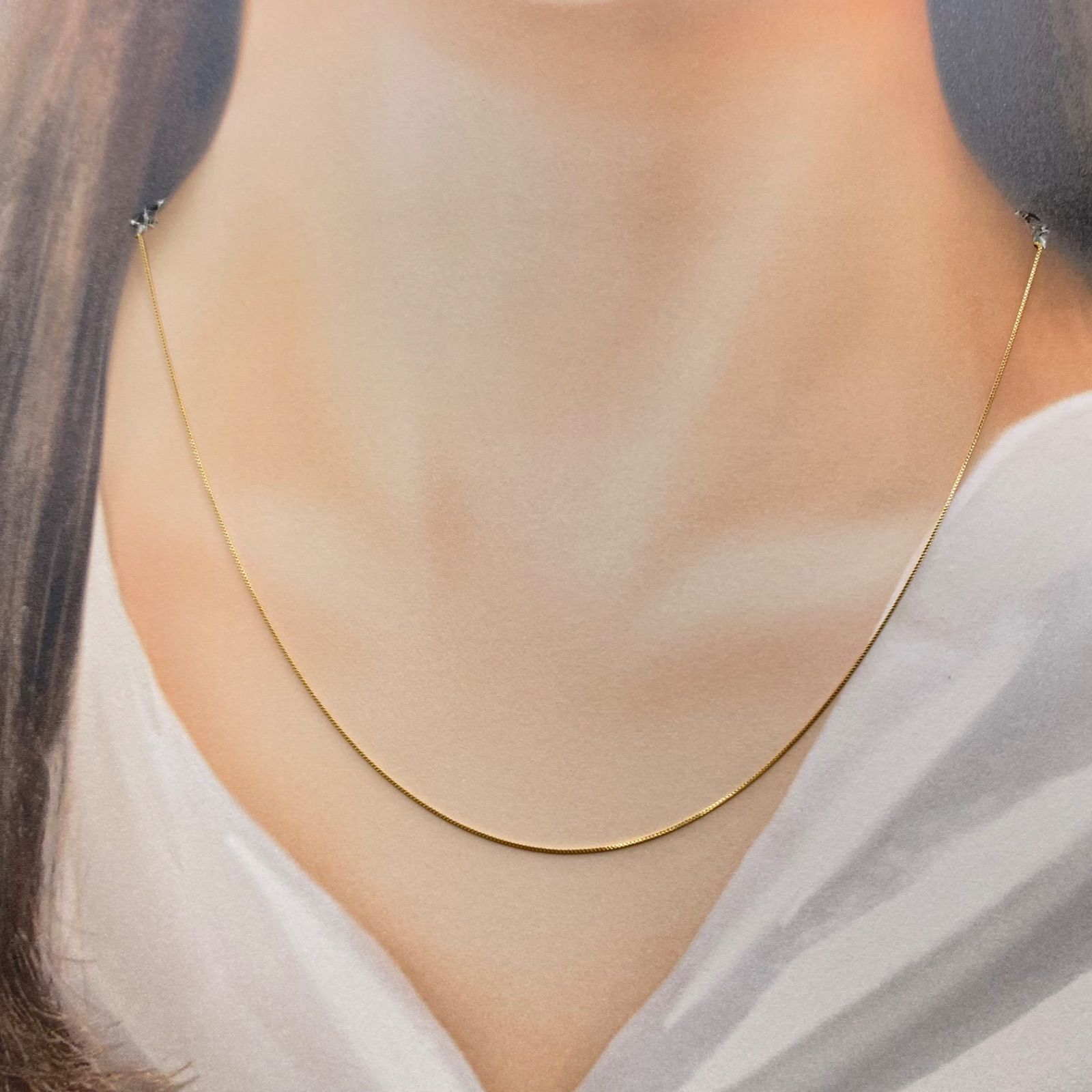 ❤️新品日本製✨人気18金✨k18刻印ありベネチアンネックレス✨40cm幅 