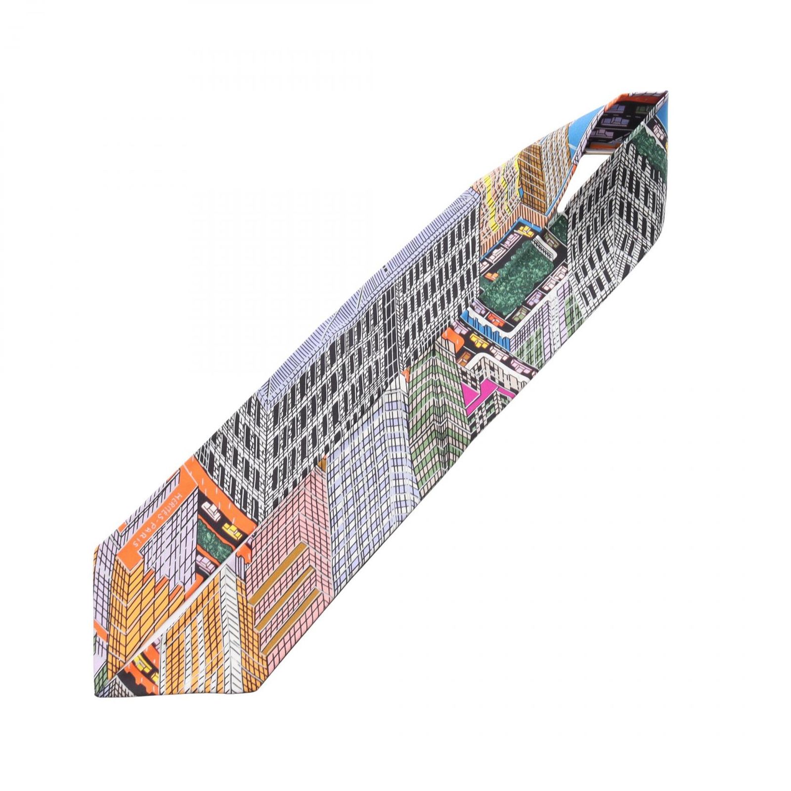 エルメス HERMES スカーフ ツイリー PANTIN CITY マルチカラー シルク