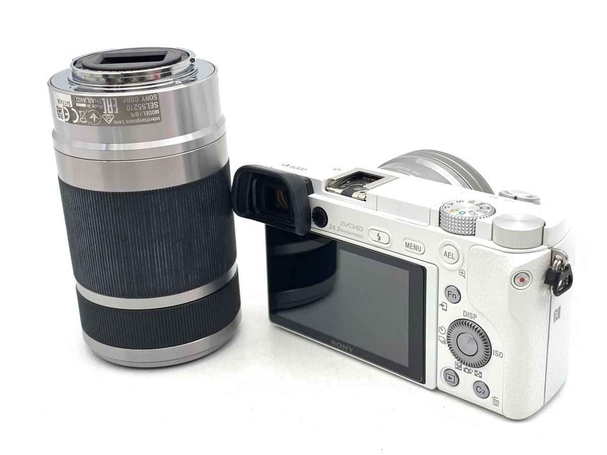 【M.P】α6000　ダブルズームキット　ILCE-6000Y　ホワイト 中古】 【並品】 ソニー α6000 ダブルズームレンズキット ホワイト