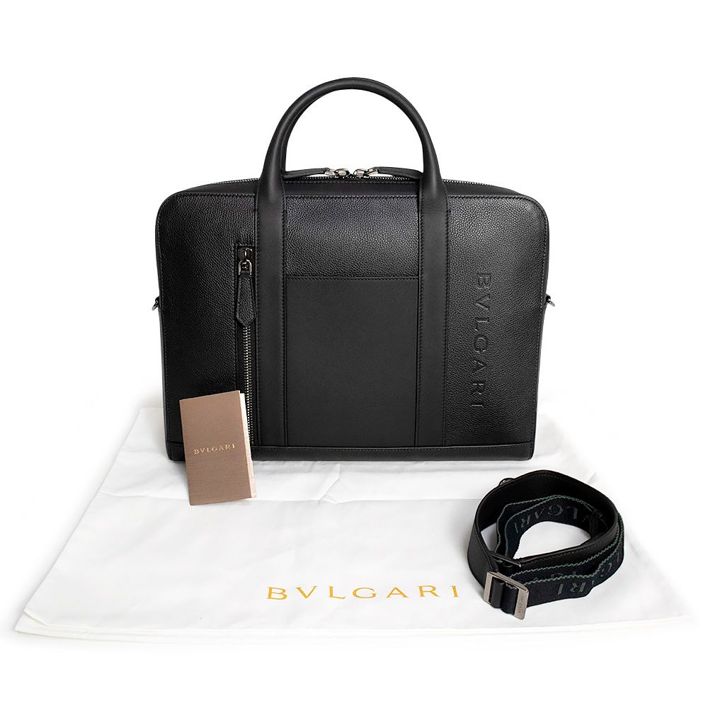 【最高級・極美品】ブルガリ ビジネスバッグ ブルガリマン ブリーフケース 黒 最高級・極美品】ブルガリ ビジネスバッグ ブルガリマン ブリーフケース 黒