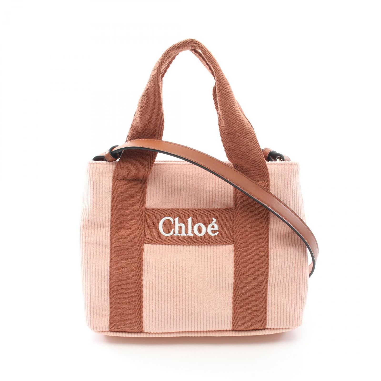 クロエ Chloe ショルダーバッグ C20274454 ピンク/ブラウン キャンバス 