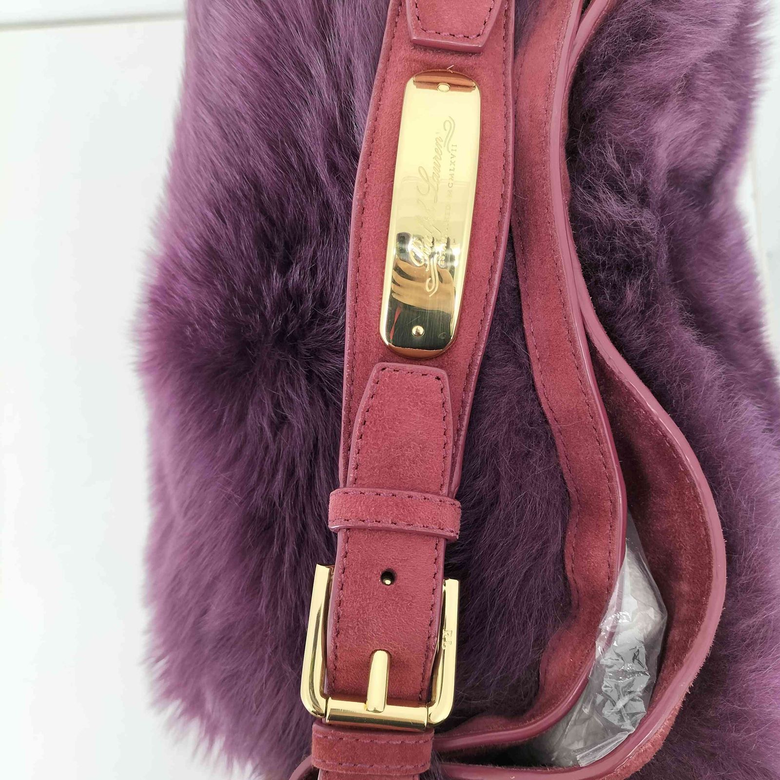 ラルフローレン RALPH LAUREN 2Way ハンド ショルダー ファーバッグ