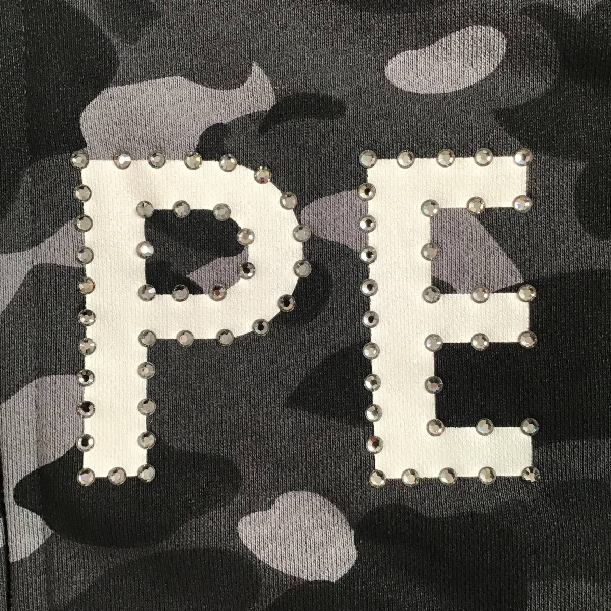 ☆XL☆ スワロフスキー パーカー a bathing ape Swarovski BAPE CAMO