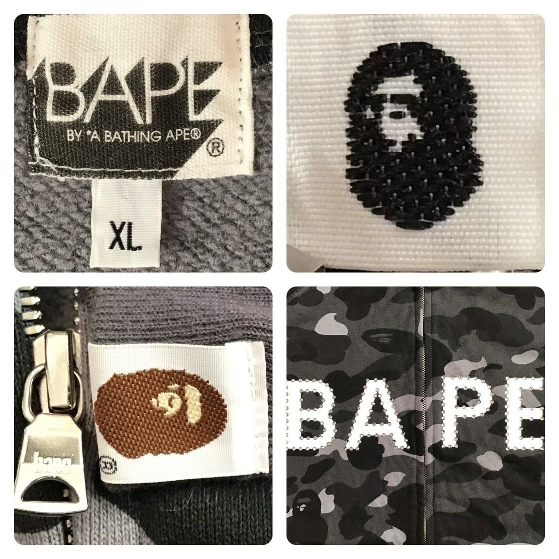 ☆XL☆ スワロフスキー パーカー a bathing ape Swarovski BAPE CAMO