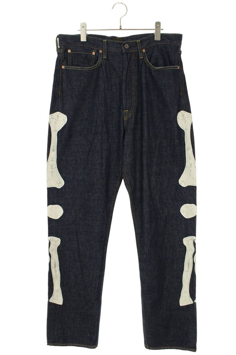 キャピタル サイズ:34インチ  EK-1528LPA 12.5ozメキシカンタキシード ボーン刺繍デニムパンツ 中古 SB01 キャピタル EK-1528LPA 12.5ozメキシカンタキシード ボーン刺繍デニム