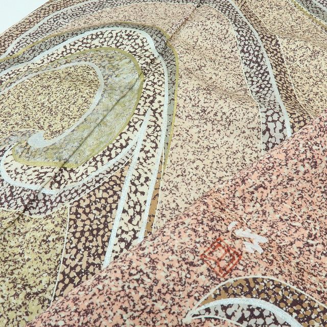 六花-RIKKA- 正絹 大島明落款 仕付け糸付 自由な洗練美 訪問着 着物 A 4262