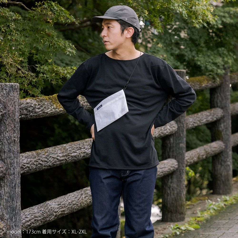 【セール，限定SALE】 ブリング BRING ドライコットニー バスクシャツ DRYCOTTONY basque shirt BD0118 吸水速乾 UVカット ボーダー【サステナブル素材】 M-L ブラック その他