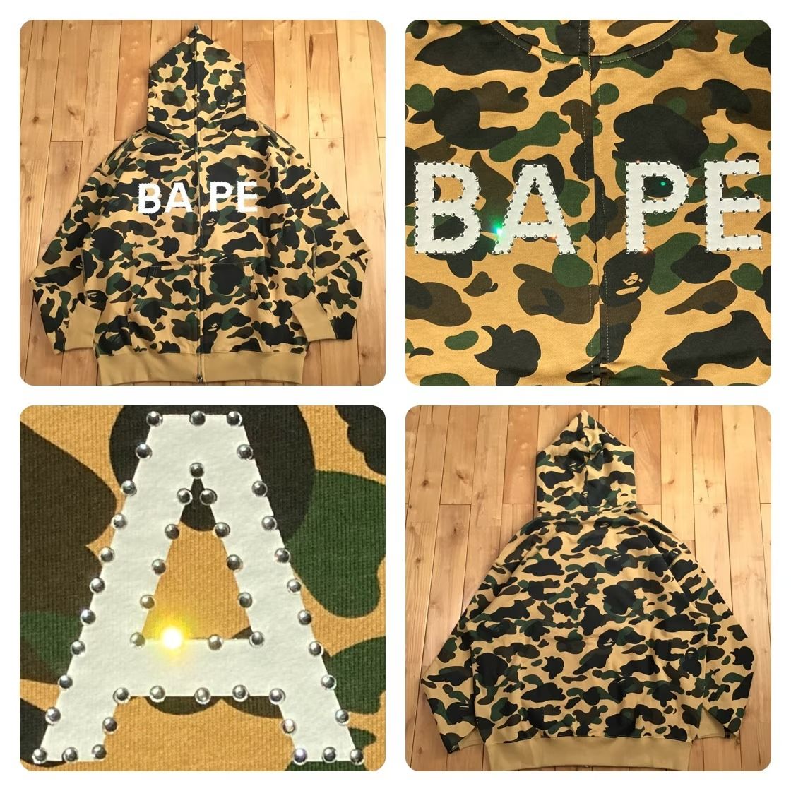 BAPE FULL ZIP HOODIE ラインストーン | ヤマダウェブコム