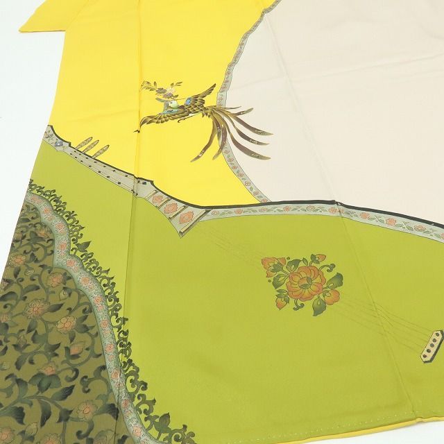 甲斐泰造　作家物　振り袖　フルセット　別誂長襦袢　螺鈿入り　落款　花紋　367 甲斐泰造 作家物 振り袖 フルセット 別誂長襦袢 螺鈿入り 落款 花紋