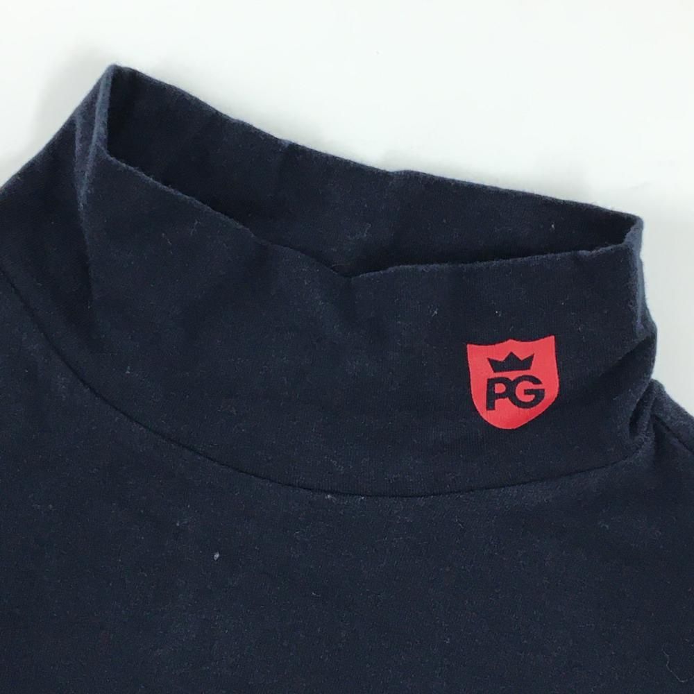 パーリーゲイツ 長袖ハイネックシャツ ネイビー ロゴプリント