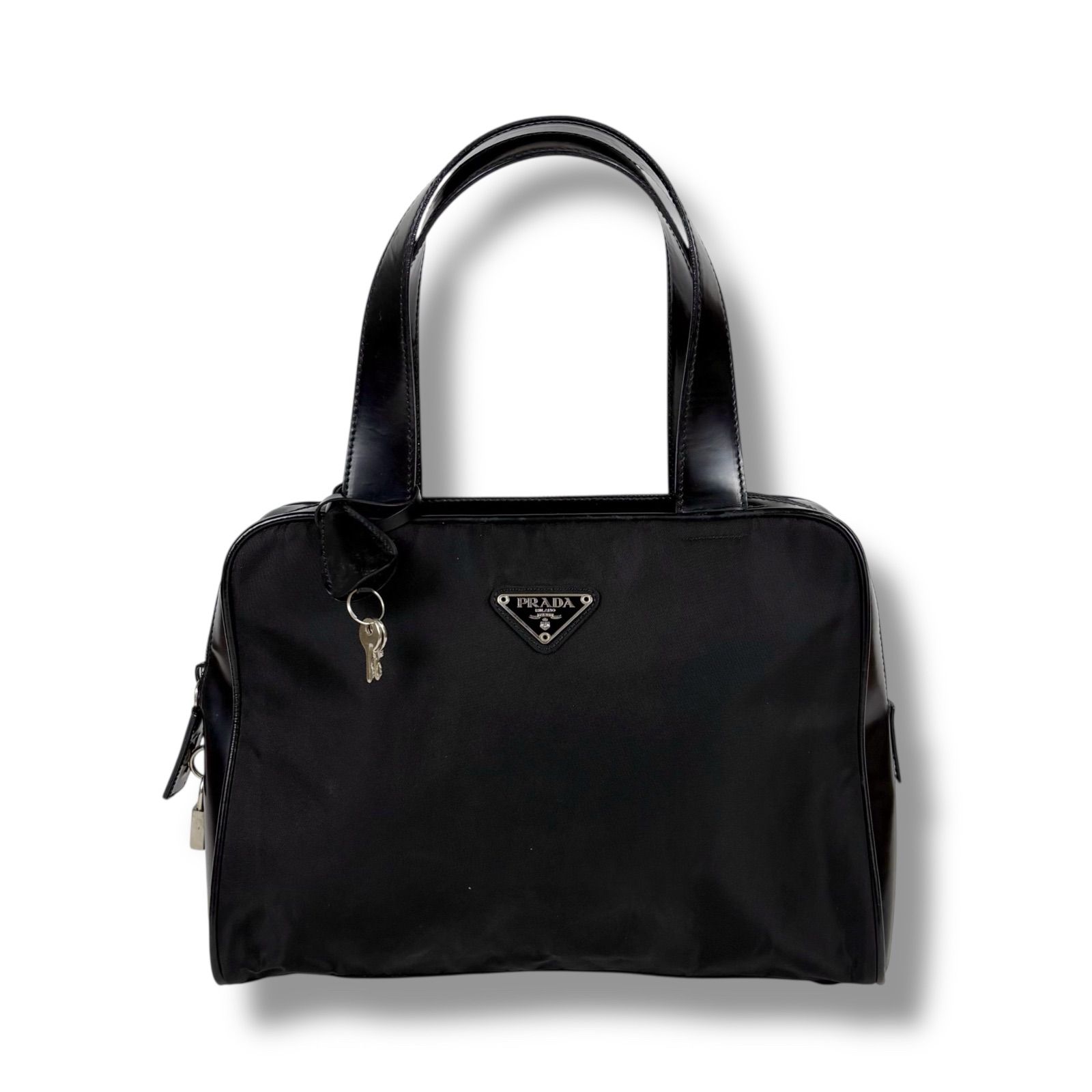 プラダ PRADA トライアングルロゴ トップハンドルバッグ ミニトート 