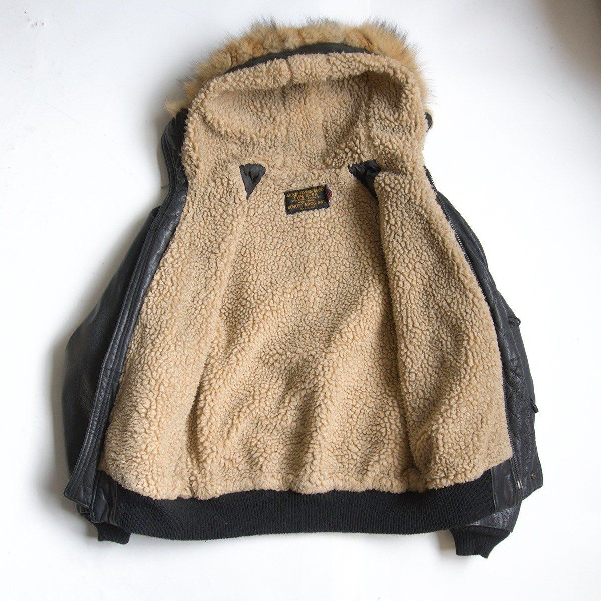 【USA製・希少XL】Schott N-5A／A-2 カウレザー　フライト Type A -2 black pilot jacket, cowhide leather - LCFLYW22X | Schott