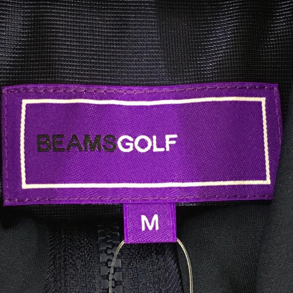 超美品】ビームスゴルフ 異素材ダウンジャケット ネイビー 身頃ダウン