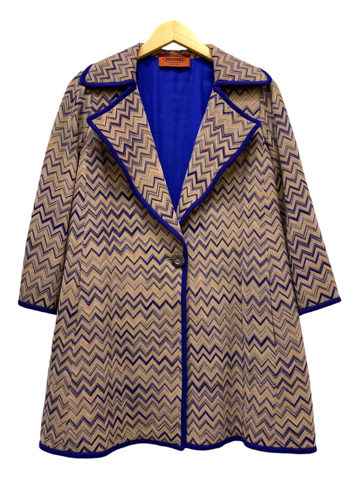 MISSONI (ミッソーニ) ウール スタンドカラーコート 159201 S 総柄