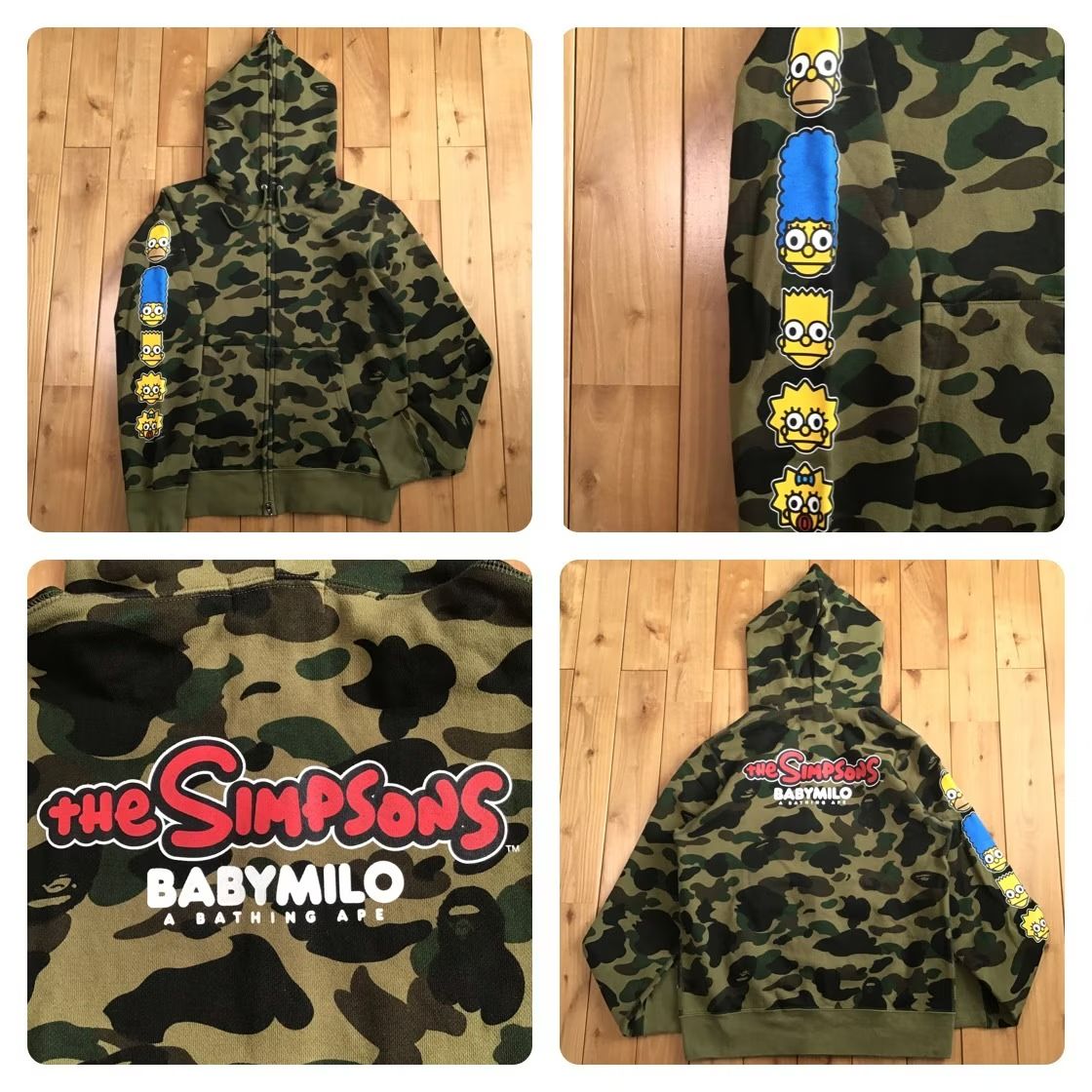 新品レアコラボ　APE シンプソンズ　エイプ　 1st CAMO クッション APEクッション 1ST CAMO SHARK SQUARE CUSHION M（クッション