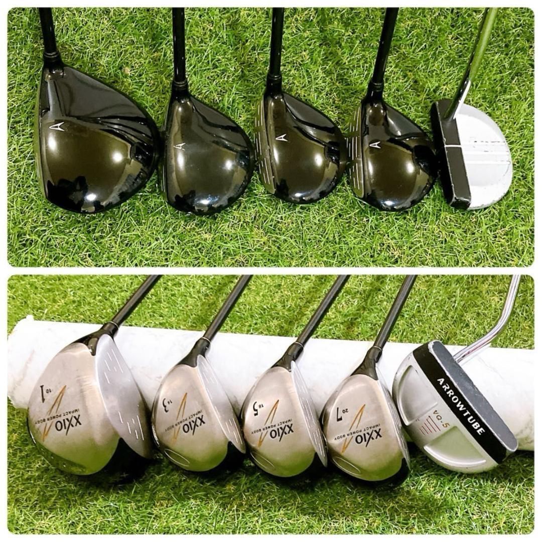 【希少なレフティ】XXIO ゼクシオ　MP300 メンズアイアン　ゴルフ　左　R レフティ 左】XXIOゼクシオMP300 8本セット、キャロウェイドライバー