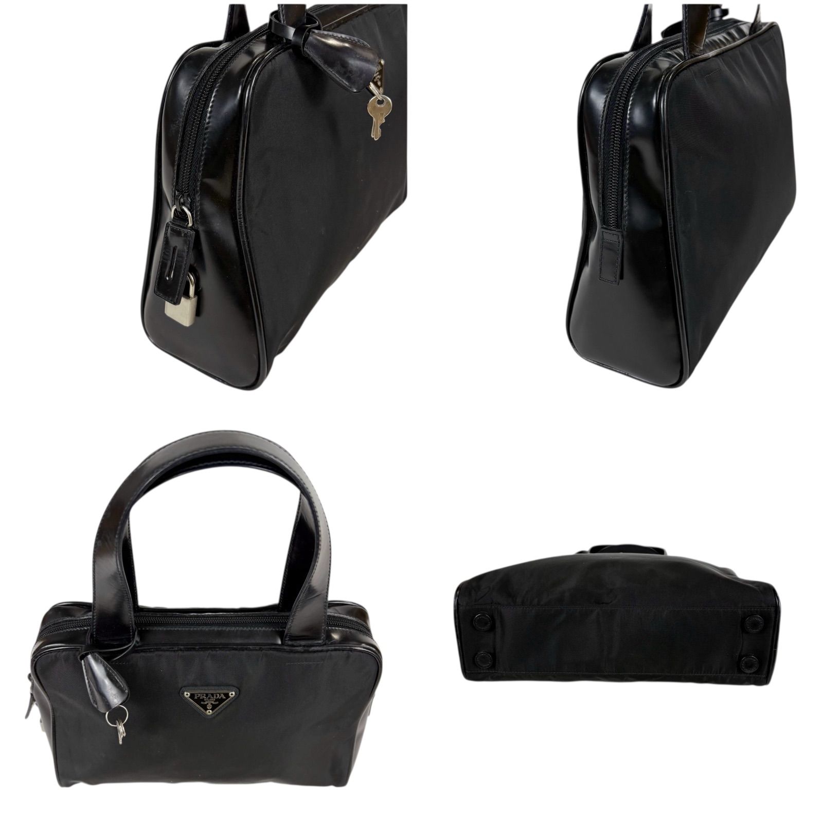 プラダ PRADA トライアングルロゴ トップハンドルバッグ ミニトート 