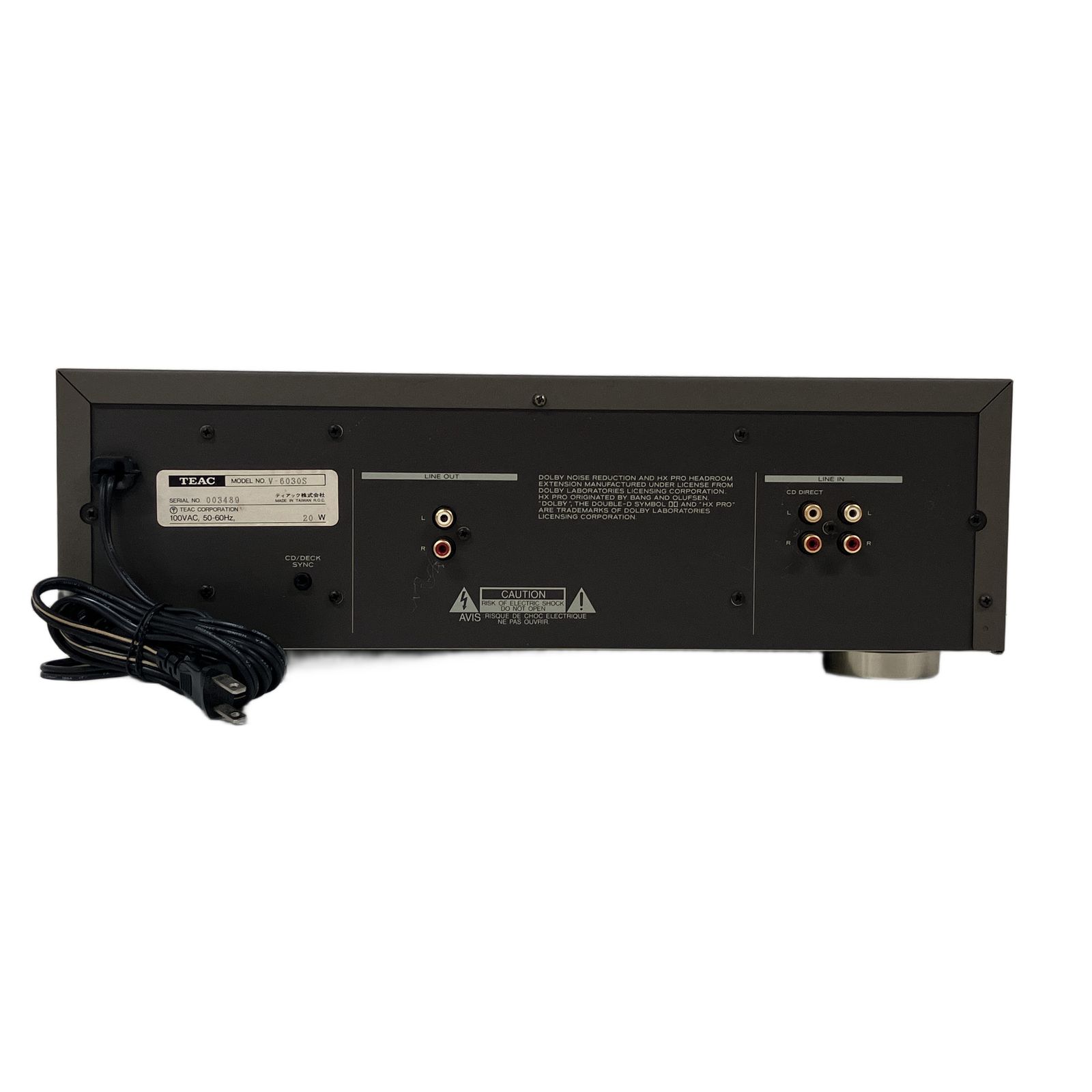 TEAC ティアック V-6030S テープデッキ カセットプレイヤー 音響機材