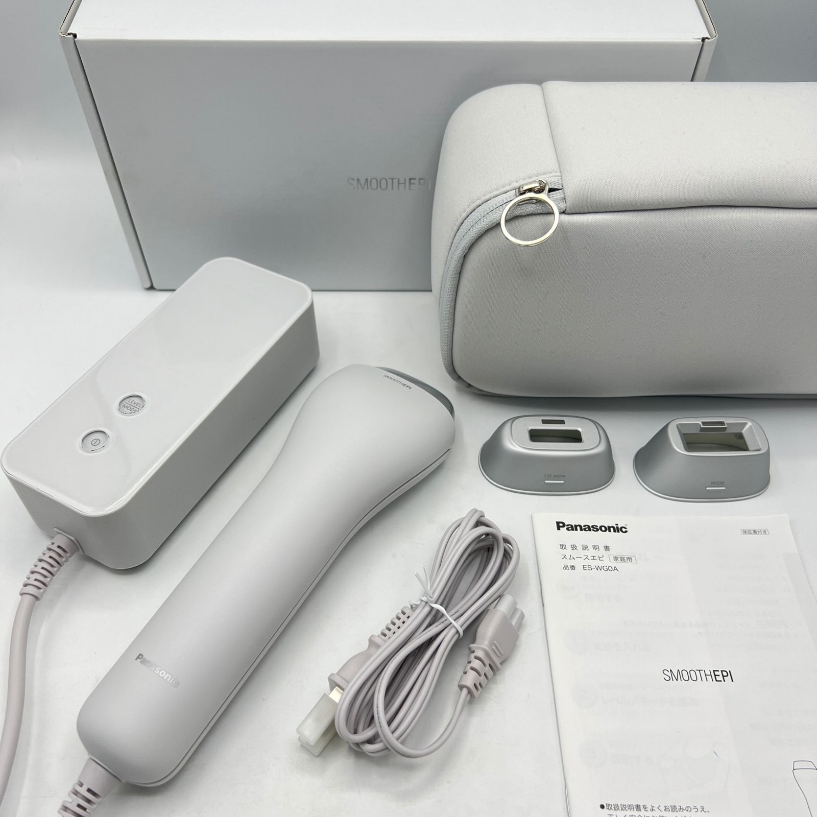 【ほぼ未使用品・美品】　パナソニック　光美容機　スムースエピ　ES－WG0A－H Panasonic 光美容器 光エステ SMOOTHEPI[スムースエピ]【冷却/ハイ