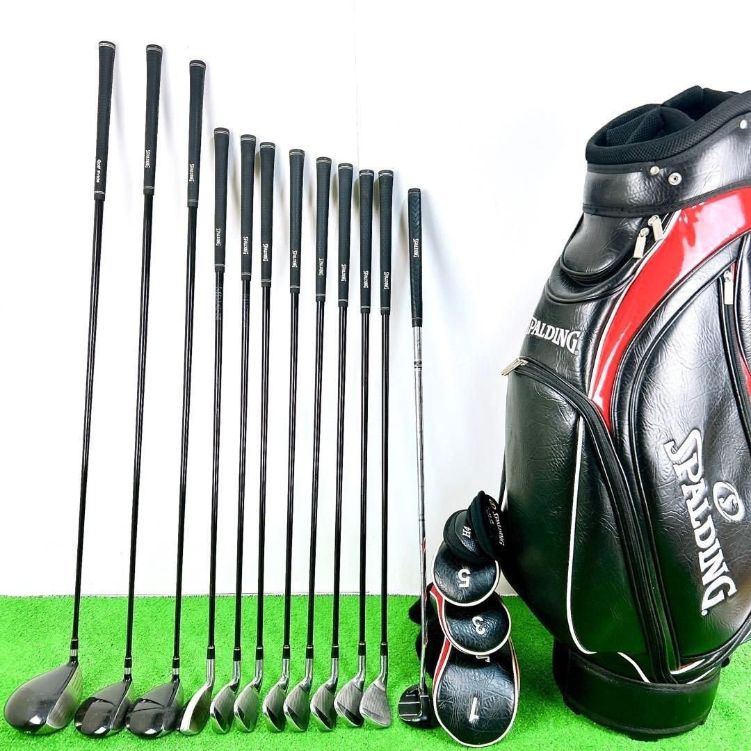 SPALDING ゴルフクラブセット 豪華12本】スポルディング メンズゴルフクラブセット 初心者オススメ R