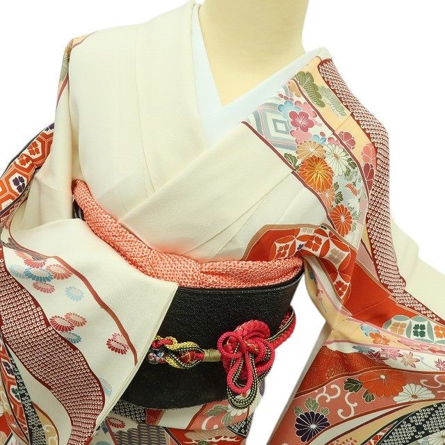 六花-RIKKA- 正絹 金駒刺繍 松竹梅 牡丹 菊 トールサイズ❀絢爛豪華な