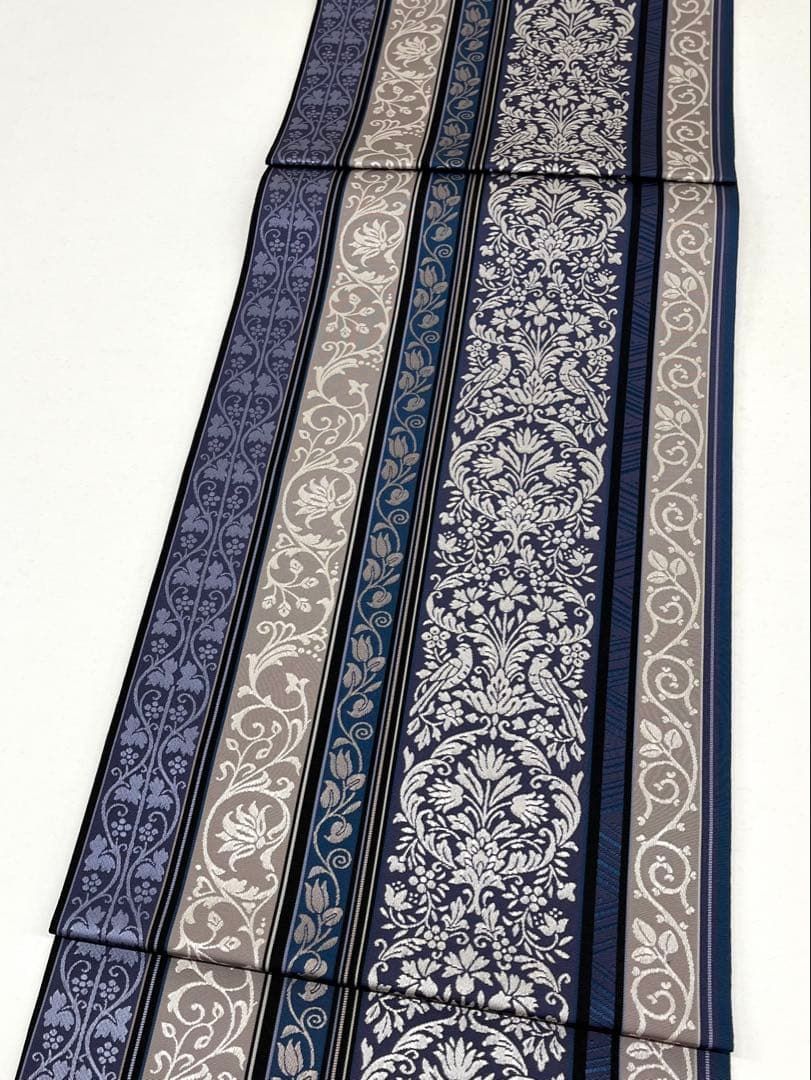 本場筑前博多織 全通 袋帯 鳥 花唐草 正絹 D274 - メルカリ