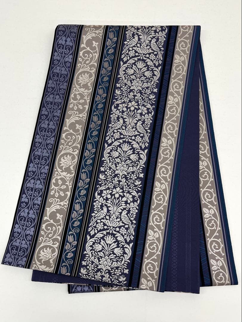 本場筑前博多織 全通 袋帯 鳥 花唐草 正絹 D274 - メルカリ