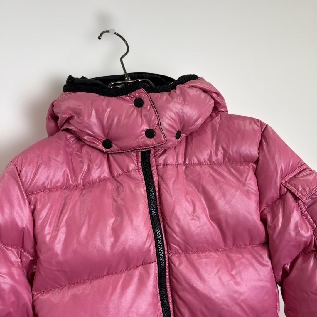 S00158 MONCLER ダウンジャケット ビッグワッペン ピンク PINK - メルカリ