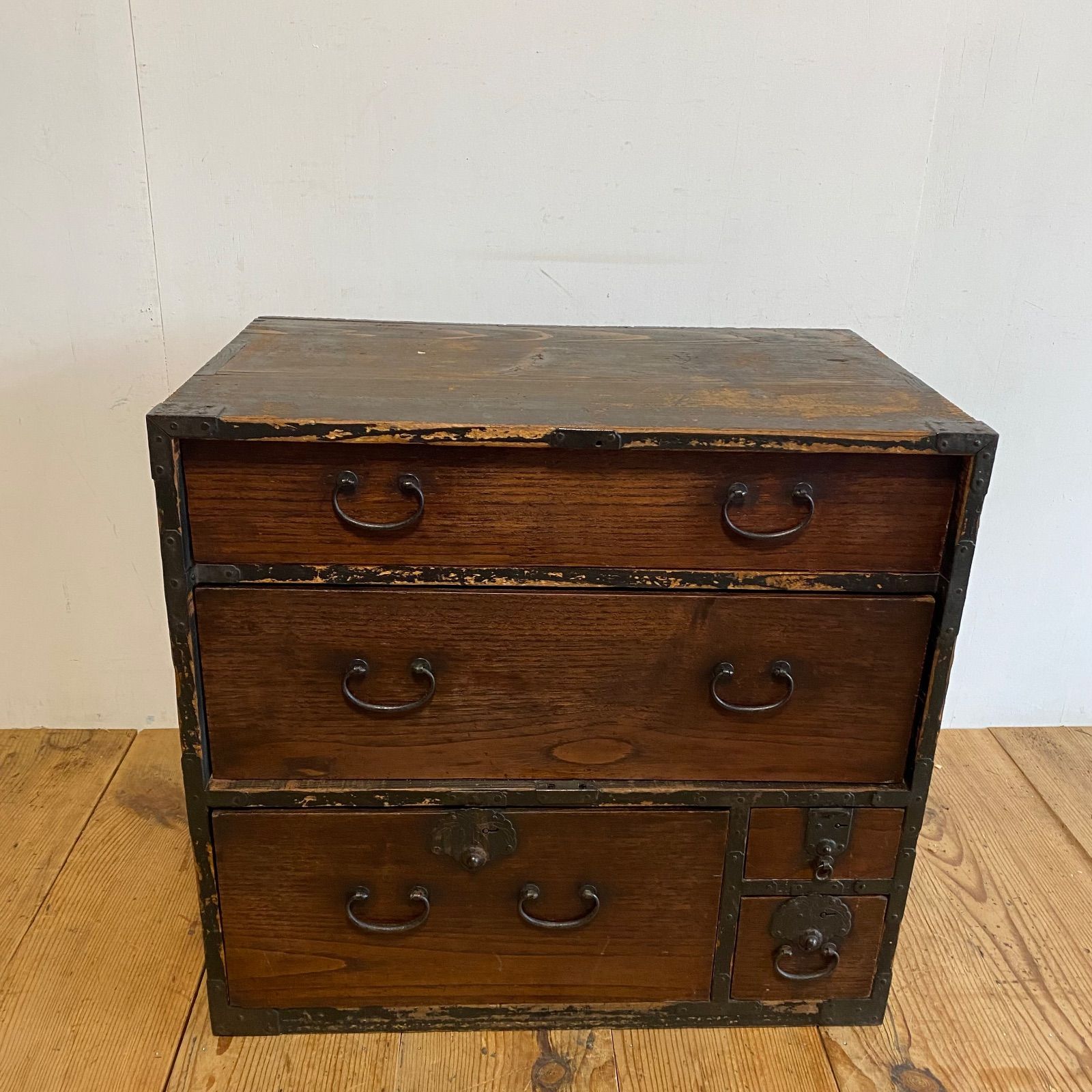 アンティーク 和箪笥 小箪笥 3段 引き出し 古家具 古道具 時代箪笥