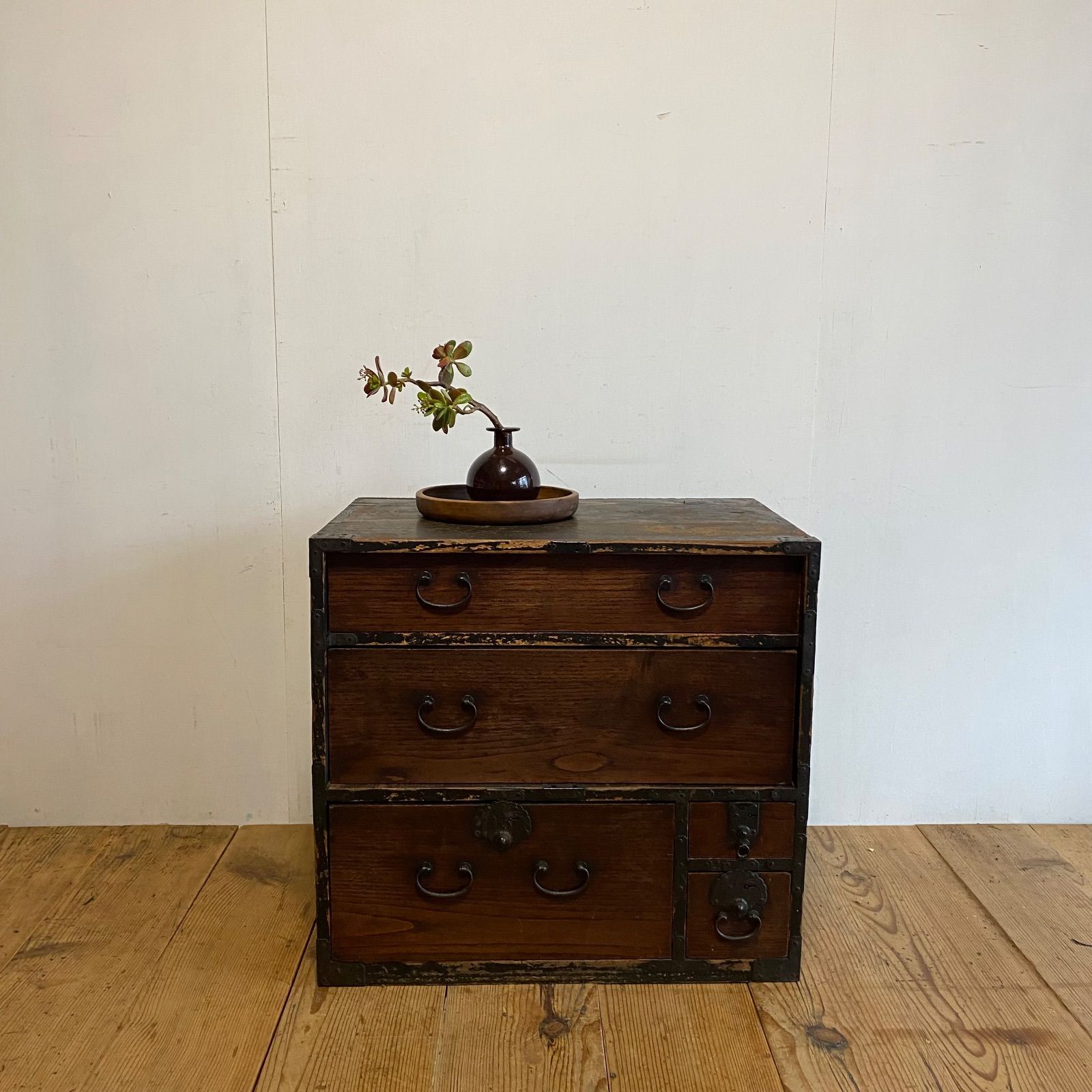 アンティーク 和箪笥 小箪笥 3段 引き出し 古家具 古道具 時代箪笥