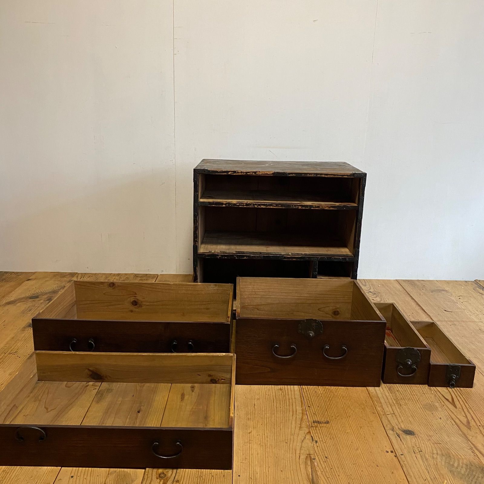 アンティーク 和箪笥 小箪笥 3段 引き出し 古家具 古道具 時代箪笥