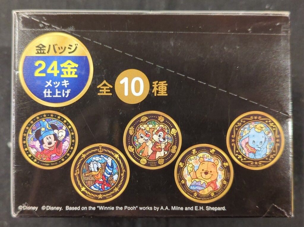 ディズニーキャラクター24金バッジセット 全10種×4セット BOX 未開封 ディズニーキャラクター24金バッジセット 全10種×4セット BOX 未開封