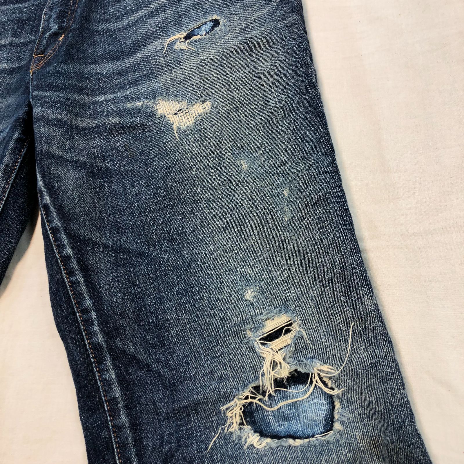 RHC ロンハーマン リペア加工 デニムパンツ ダメージヴィンテージ加工 RHC ロンハーマン リペア加工 デニムパンツ ダメージヴィンテージ加工