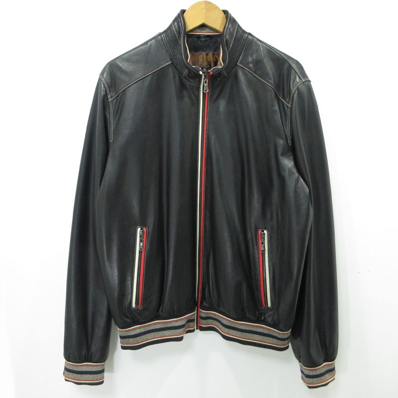 三重本店】 中古 BALMAIN | バルマン ラムレザージャケット 6868
