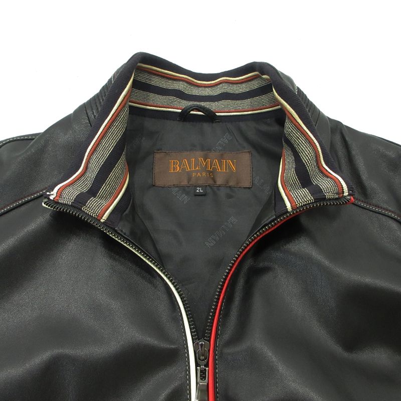 三重本店】 中古 BALMAIN | バルマン ラムレザージャケット 6868