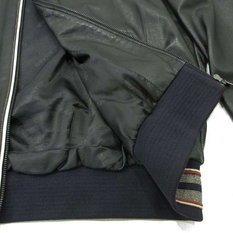 三重本店】 中古 BALMAIN | バルマン ラムレザージャケット 6868