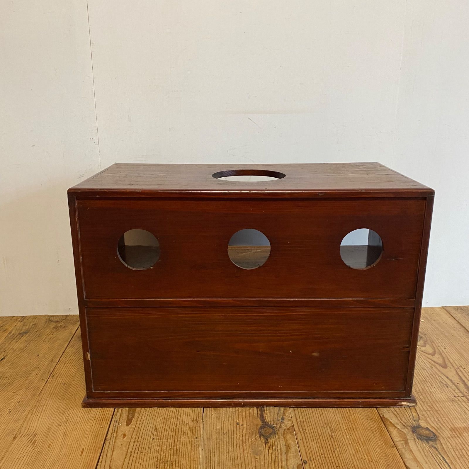 アンティーク 木製 収納箱 道具箱 テレビ台 古家具 古道具 ローボード