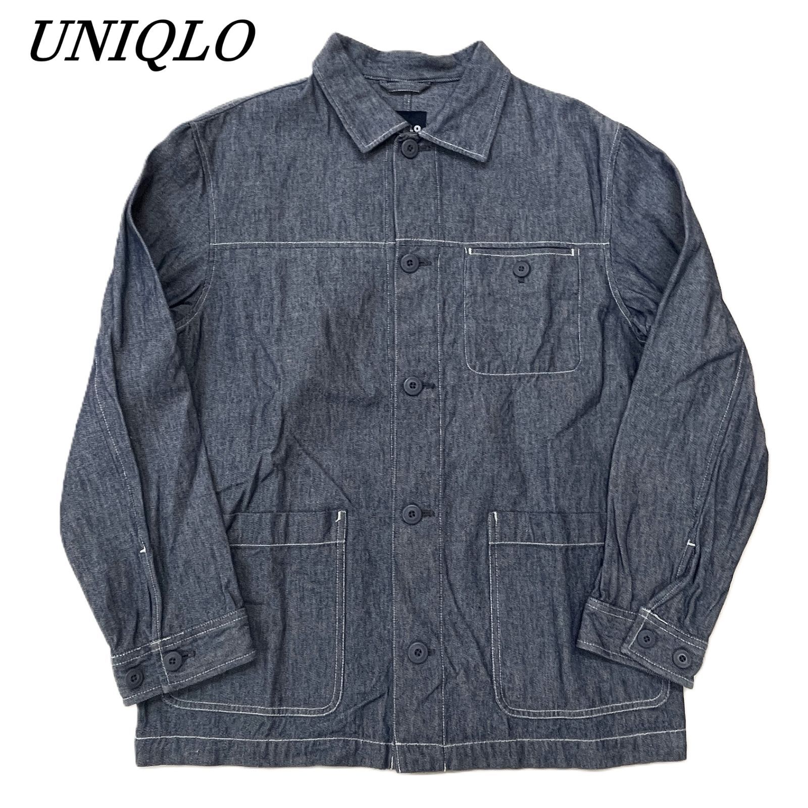 OLD UNIQLO ユニクロ 紺タグ 90s カバーオール デニムジャケット 古着 