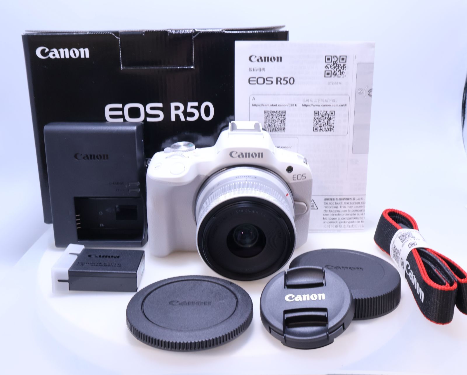 新品未使用 Canon EOS R50 ホワイト EOS Rシステム キヤノン ミラーレス CANON R50 レンズキット ホワイト