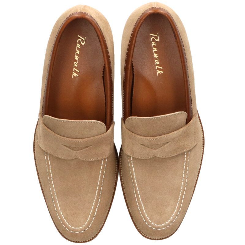 アシックス RUNWALK MB141DX スウェードローファーシューズ メンズ