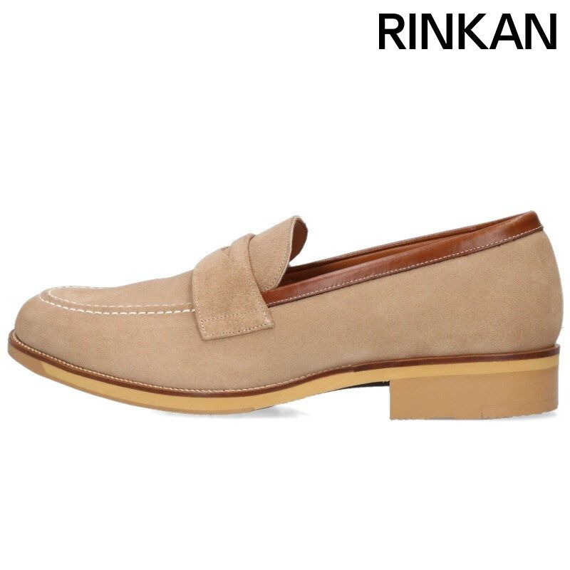 アシックス サイズ:25cm  RUNWALK MB141DX スウェードローファーシューズ 中古 BS99 アシックス RUNWALK MB141DX スウェードローファーシューズ メンズ