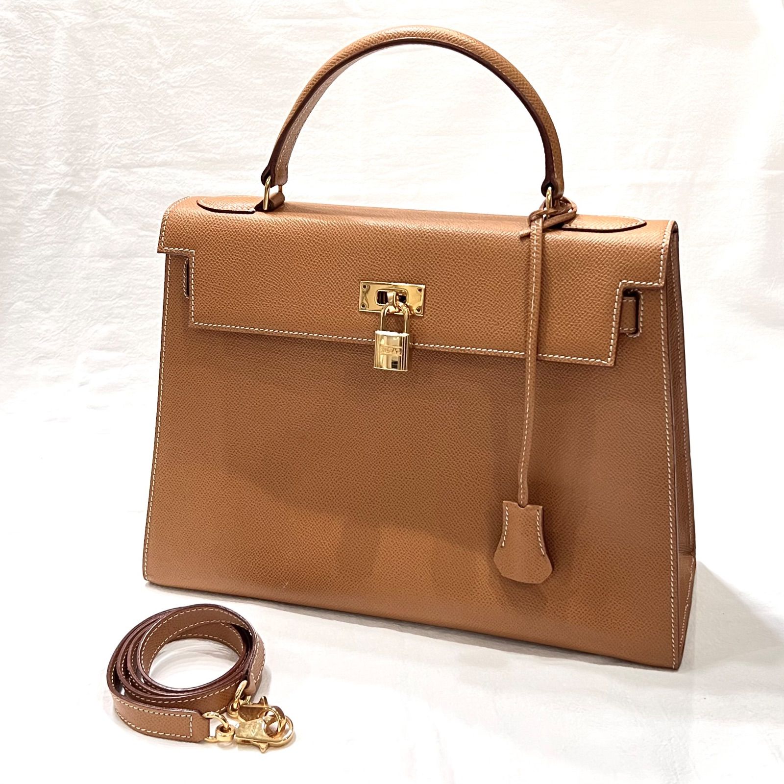 美品☆ROYAL HIGHNESS ロイヤルハイネス レザー ハンドバッグ ブラウン 