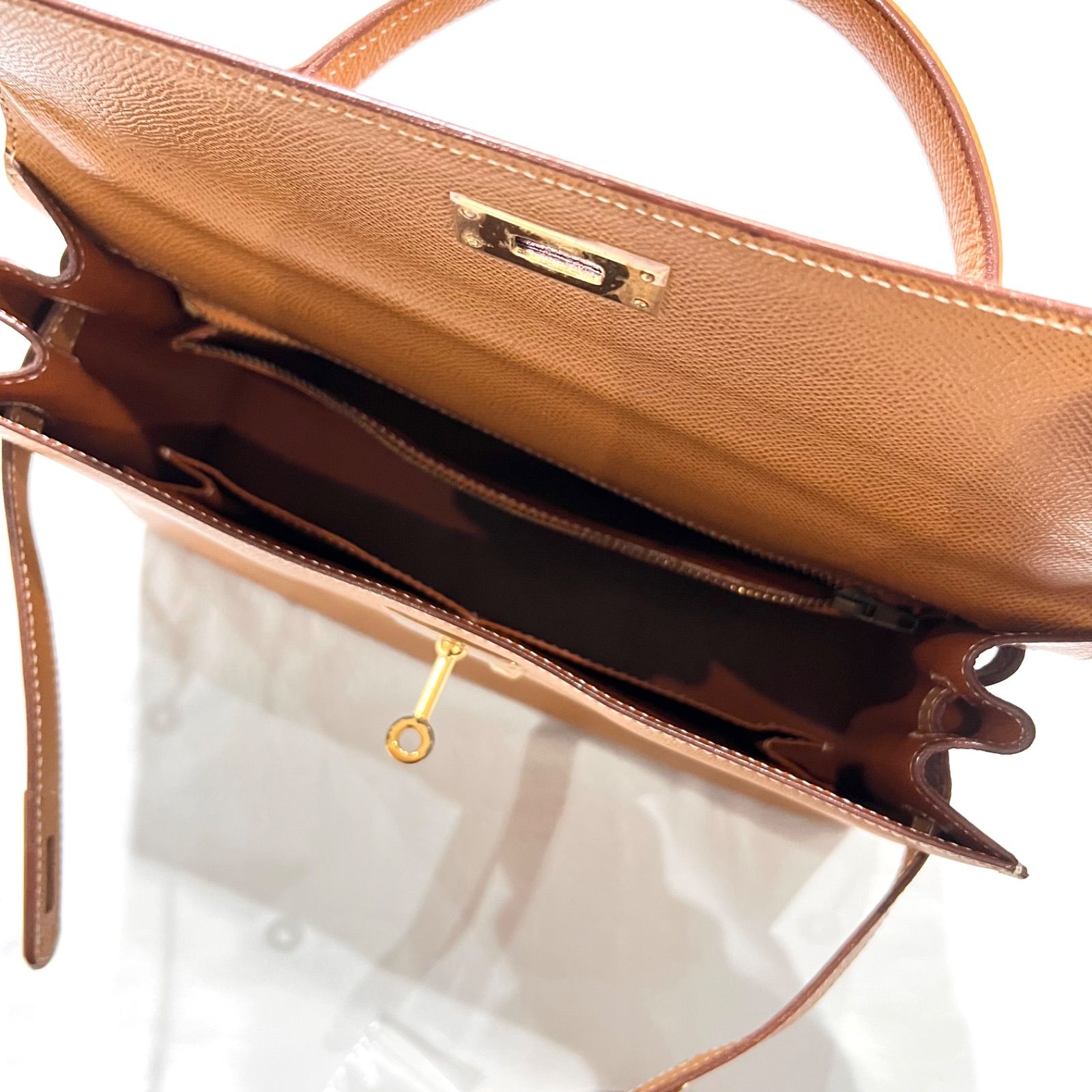 美品☆ROYAL HIGHNESS ロイヤルハイネス レザー ハンドバッグ ブラウン 