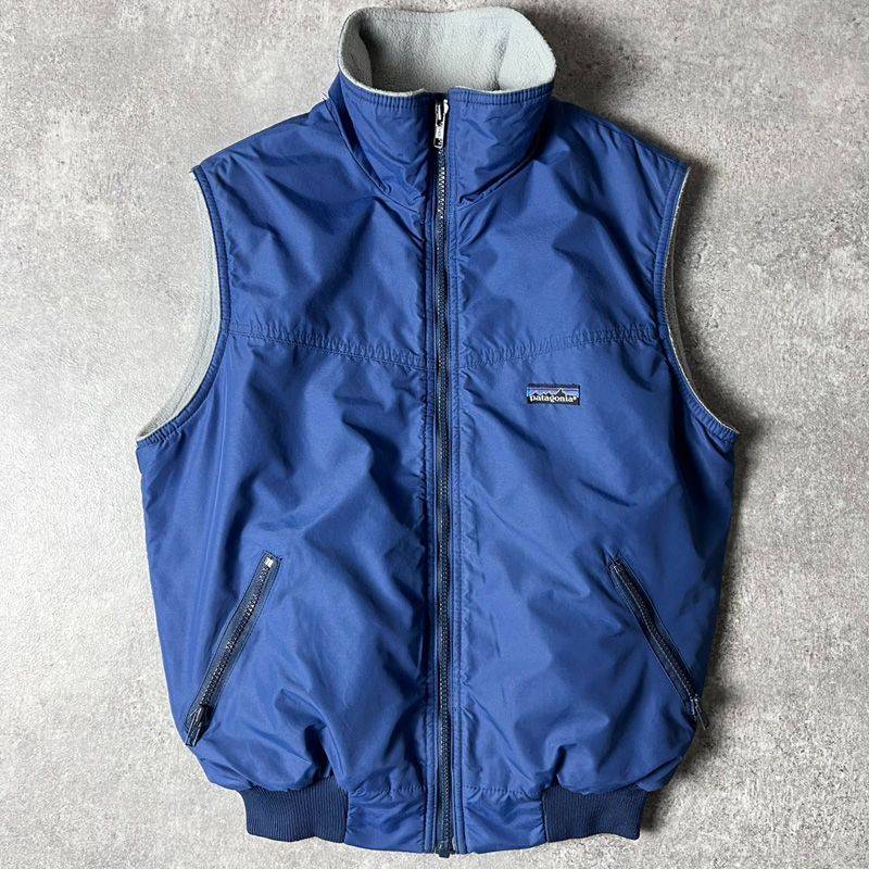 80年代ヴィンテージPatagoniaシェルドシンチラベスト 80s USA製 旧タグ Patagonia シェルド シンチラ ベスト S / 80年代