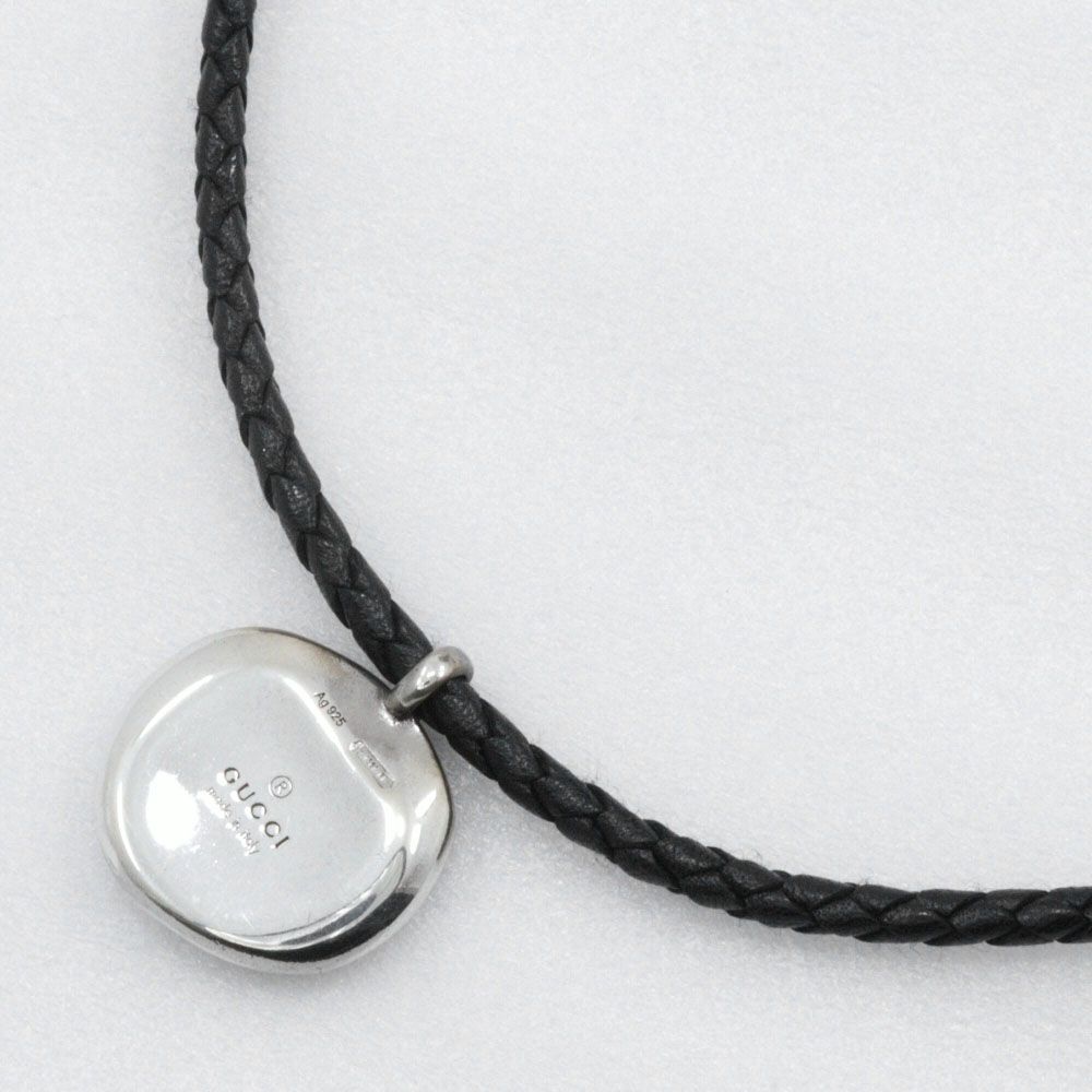 GUCCI】グッチ クレスト 紋章 シルバー925 黒 メンズ 12.1g ネックレス